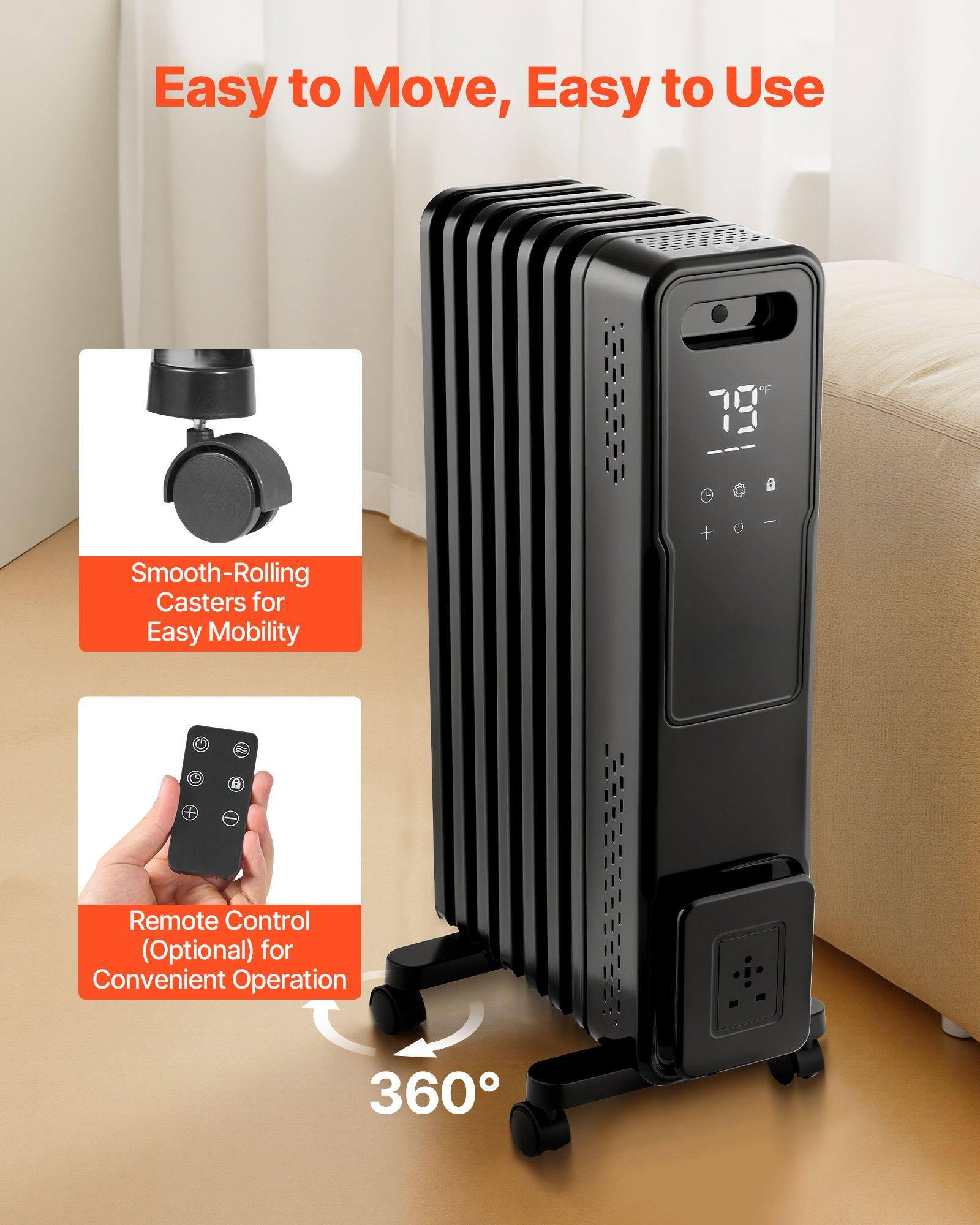 Easy to Move, Easy to Use

Smooth-Rolling Casters for Easy Mobility

Remote Control (Optional) for Convenient Operation

360°