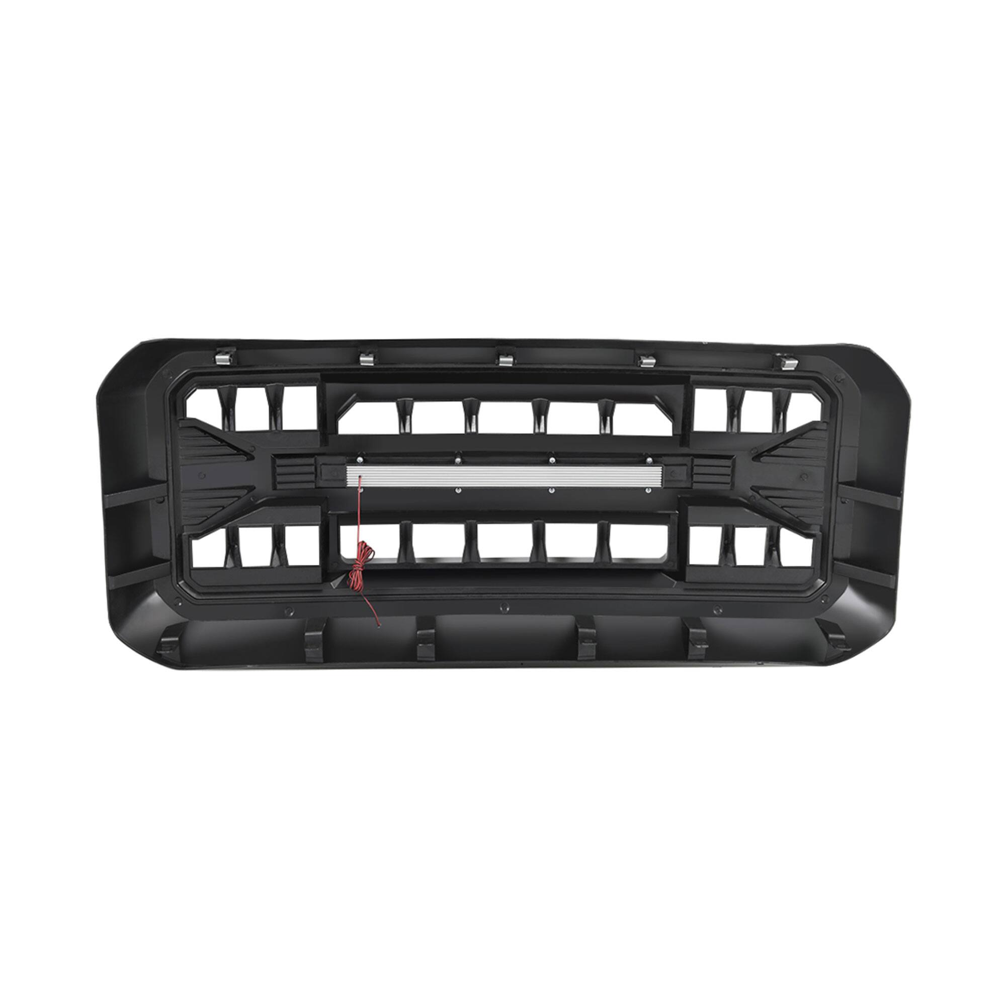 Alt View 8. AMERICAN MODIFIED - AMERICAN MODIFIED Armor Grille for 2011 to 2016 Ford F250 with Off Road Lights - Glossy Black.