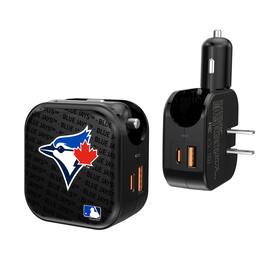 Keyscaper - Toronto Blue Jays Dual Port USB Car & Home Charger - Multicolor