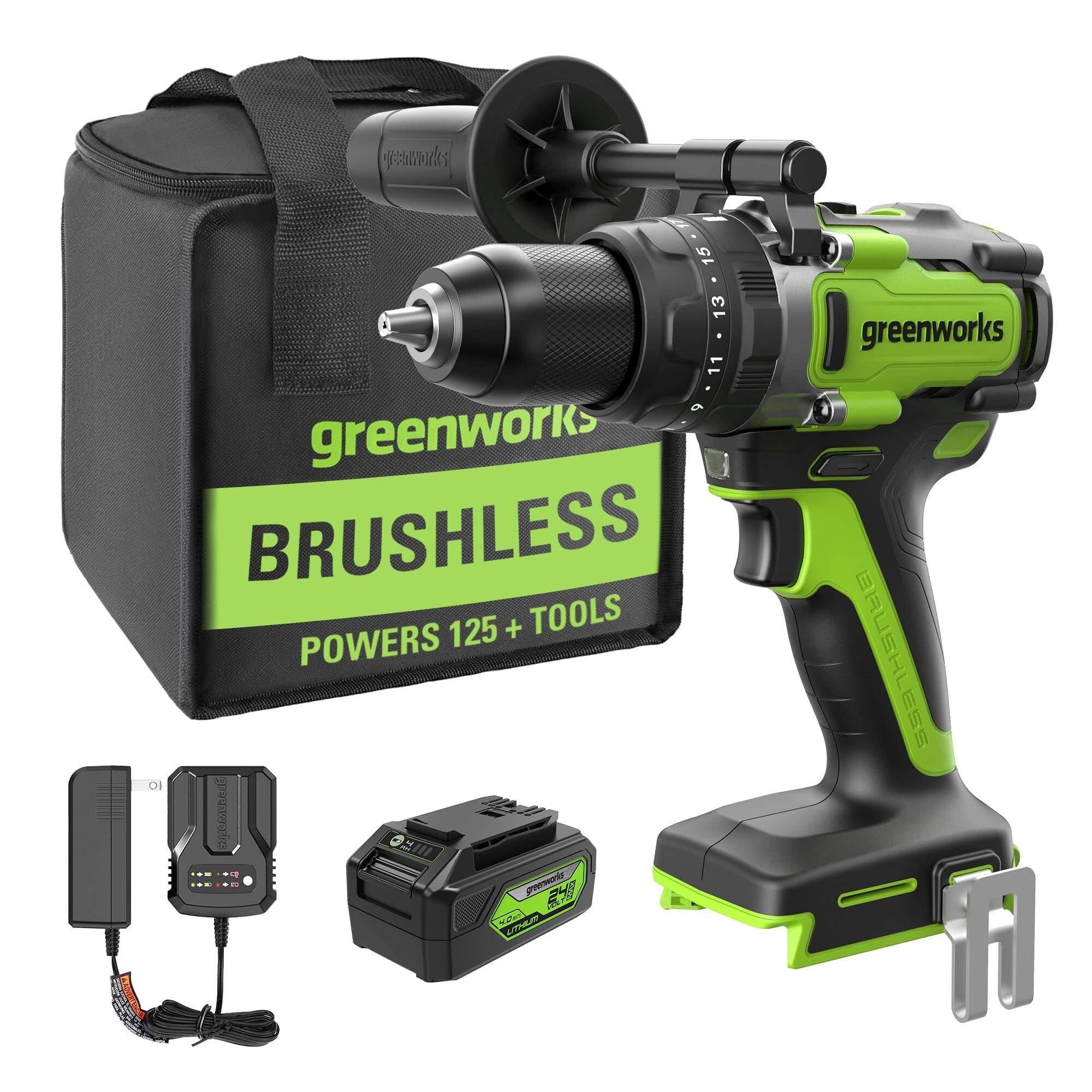 greenworks BRUSHLESS  
POWERS 125+ TOOLS  

gpemwakes 15 13 11 9