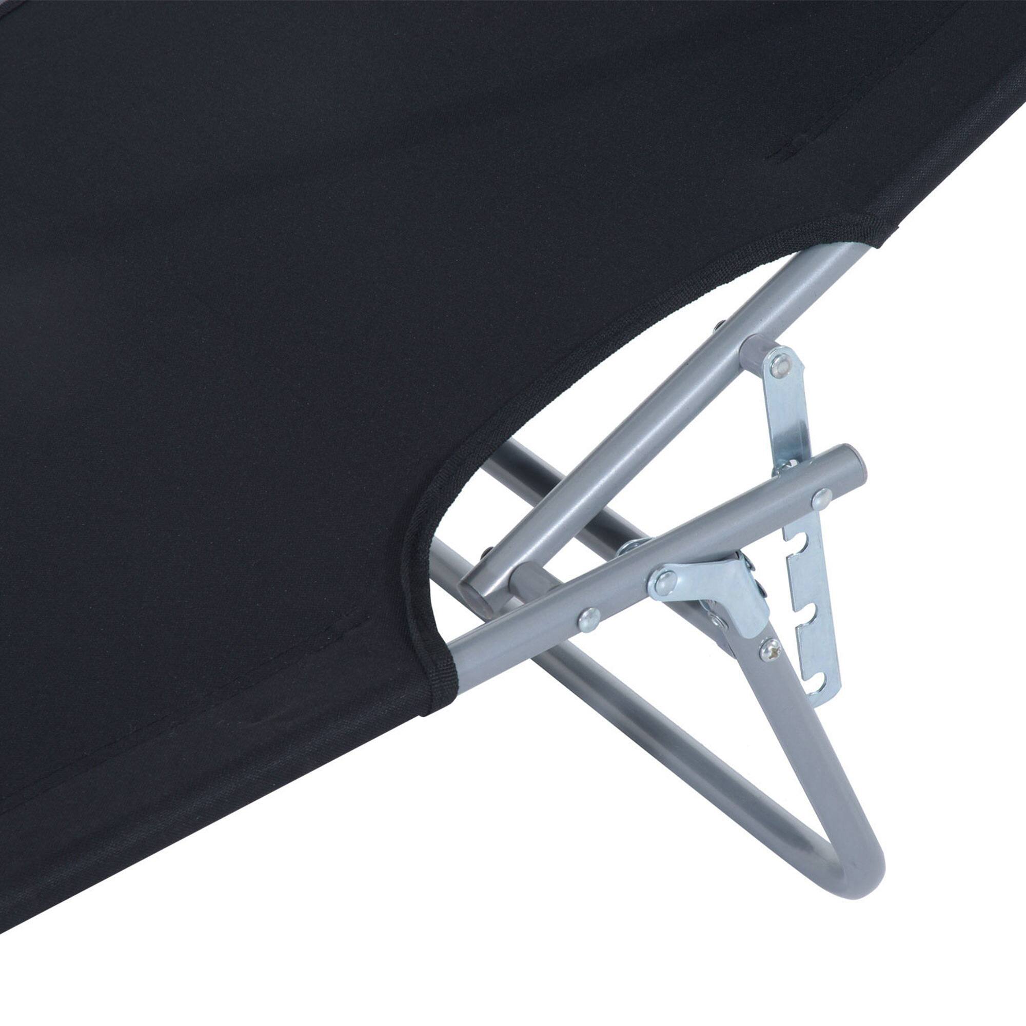 Alt View 8. Outsunny - Pool Chaise Lounge Chair - Black.