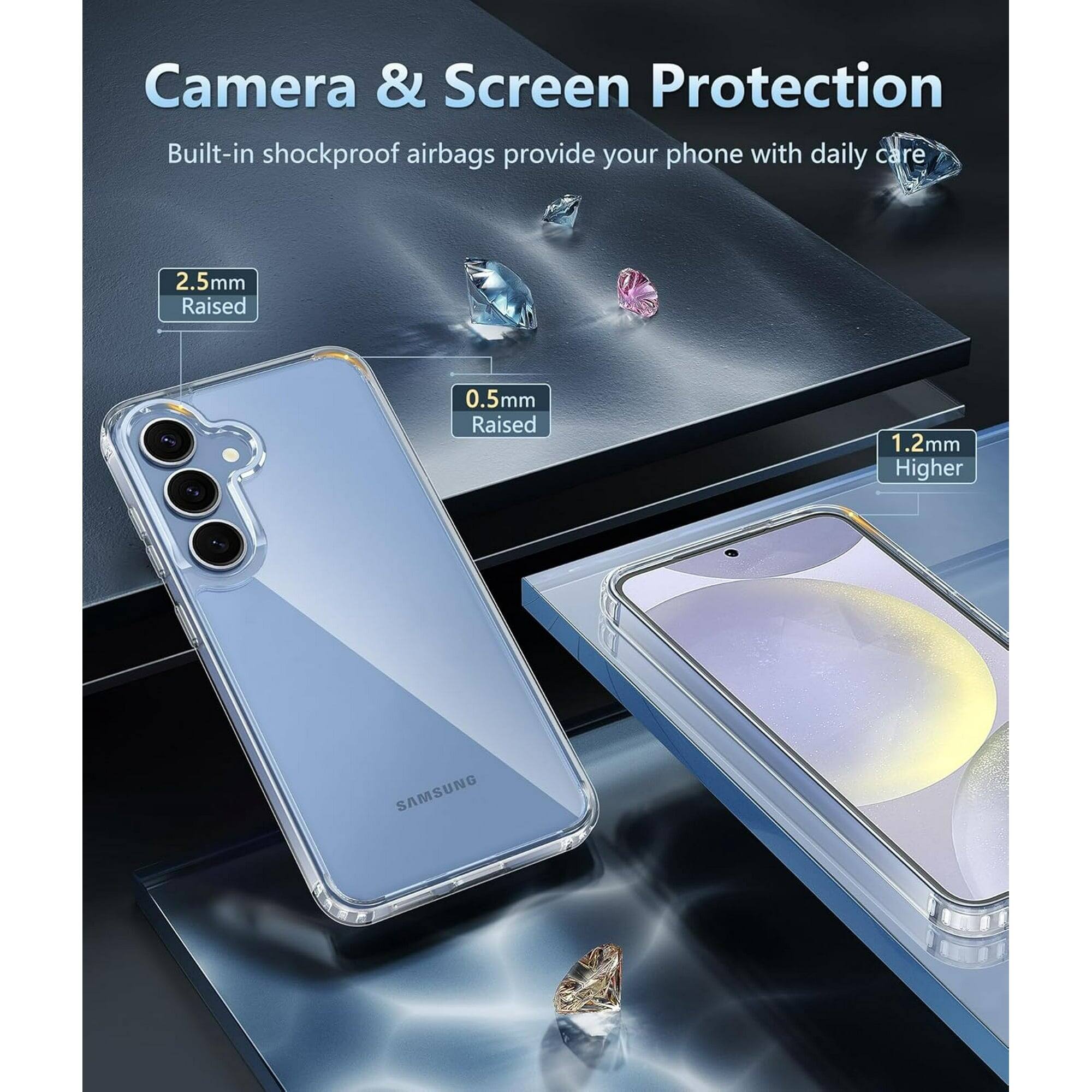 Camera & Screen Protection

Built-in shockproof airbags provide your phone with daily care

2.5mm Raised

0.5mm Raised

1.2mm Higher