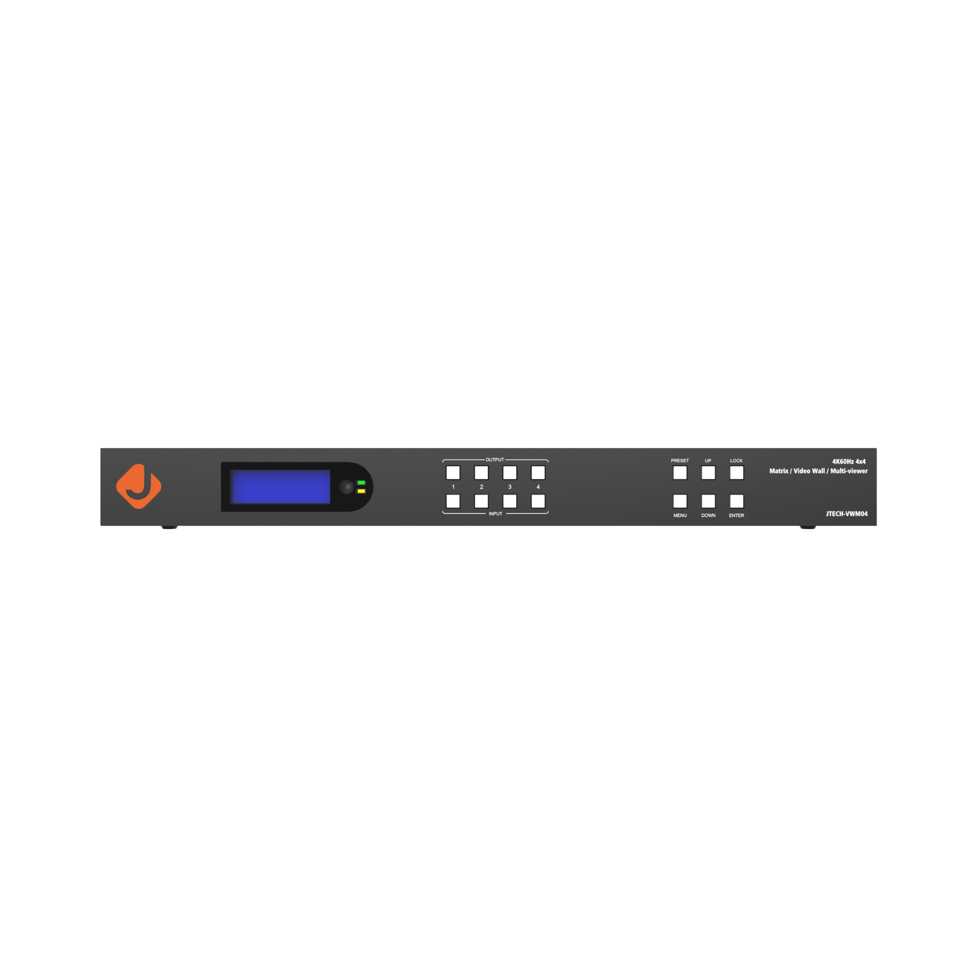 Alt View 1. J-Tech Digital - J-Tech Digital 4K 60Hz (4:2:0) 2x2 Video Wall Controller, Seamless HDMI Matrix, Multiviewer - Black.