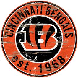 Fan Creations - Cincinnati Bengals 23.5" Distressed Round Sign - Multicolor