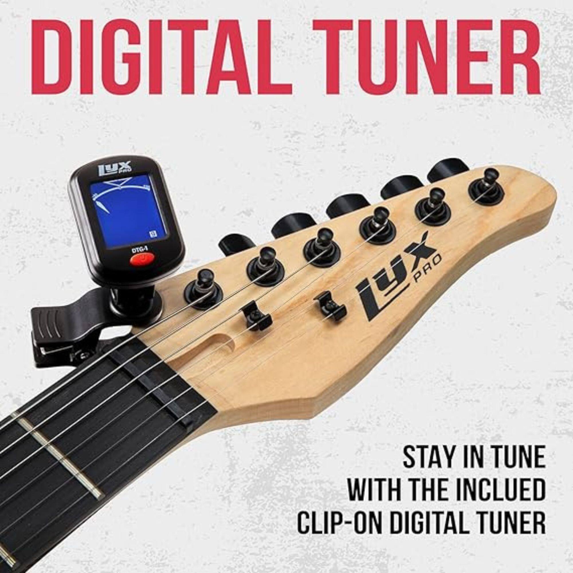 DIGITAL TUNER LUX PRO STAY IN TUNE WITH THE INCLUDED CLIP-ON DIGITAL TUNER