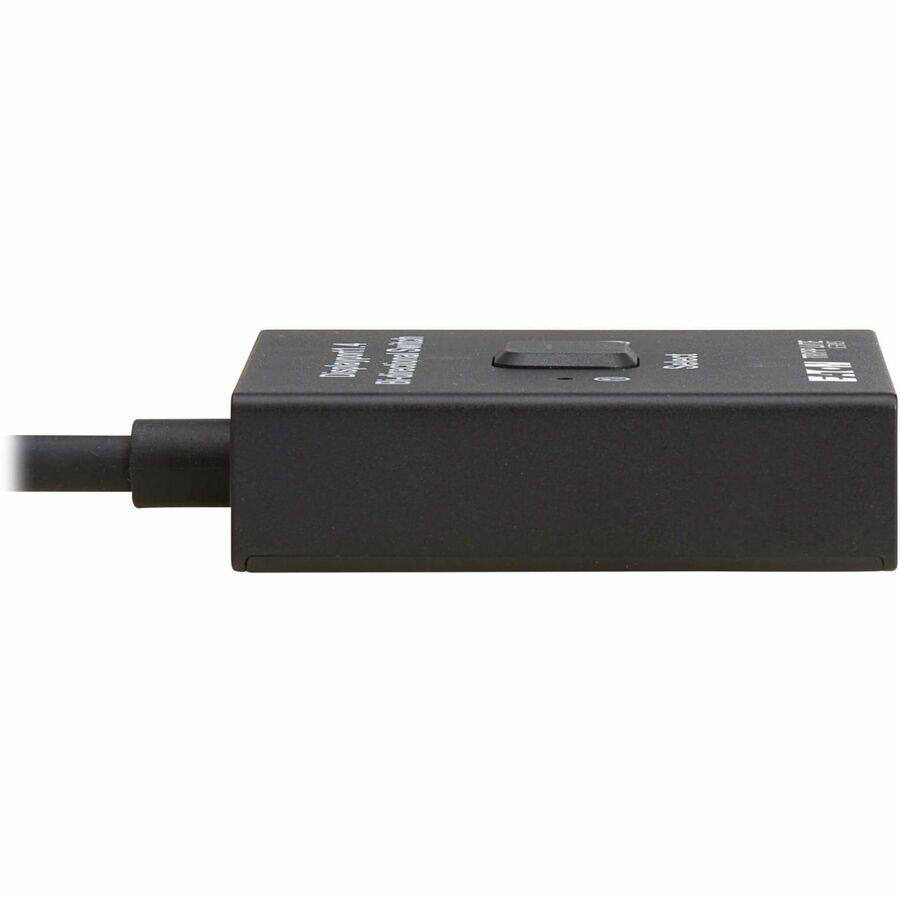 Alt View 5. Tripp Lite - Eaton Tripp Lite Series 2x1 Bi-Directional DisplayPort Switch - 4K 120 Hz or 8K 30 Hz, HDR, HDCP Passthrough - 7680 x - Black.