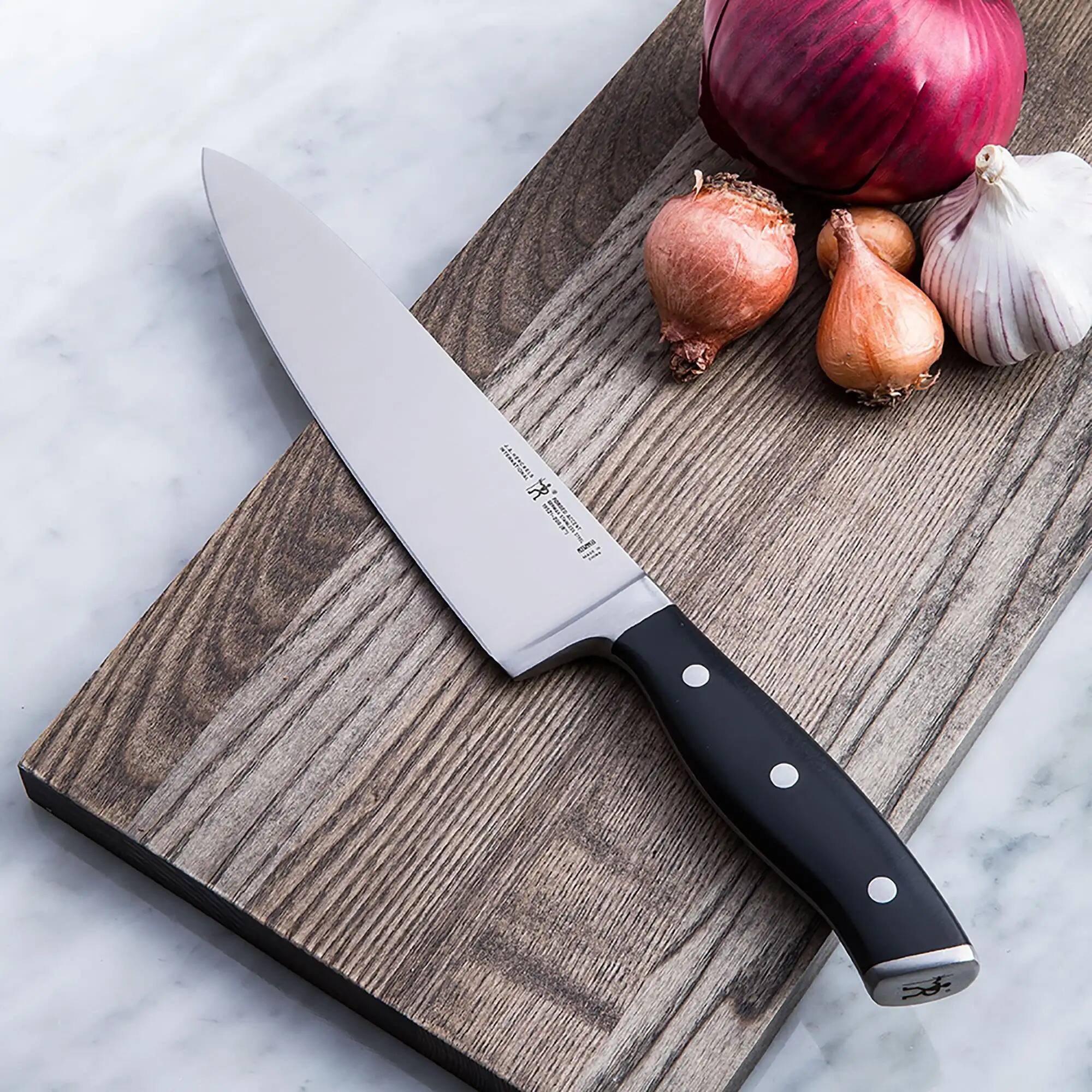 Alt View 3. Henckels - Henckels Forged Accent 8-inch Chef's Knife - Stainless Steel.