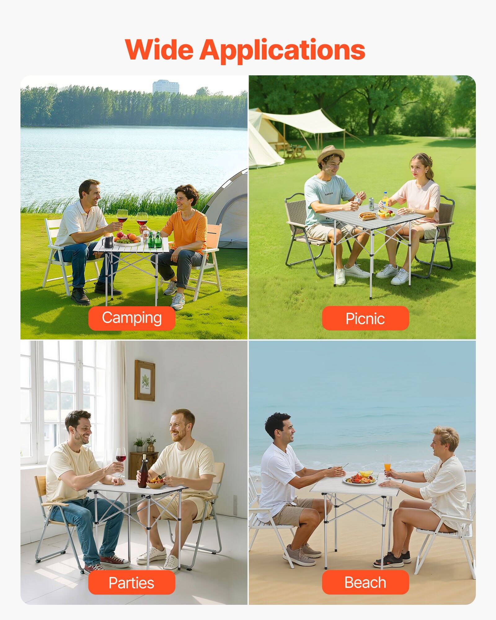 Wide Applications

Camping  
Picnic  
Parties  
Beach