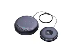 Front. EMEET - EMEET Luna Plus Meeting Kit - 8+1 Mic, VoiceIA Noise Cancel, Daisy-Chain 25, 10H Battery - Black.