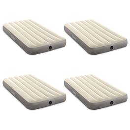 Intex - Dura-Beam Standard Series Single Inflatable Air Mattress, Twin (4 Pack) - Beige