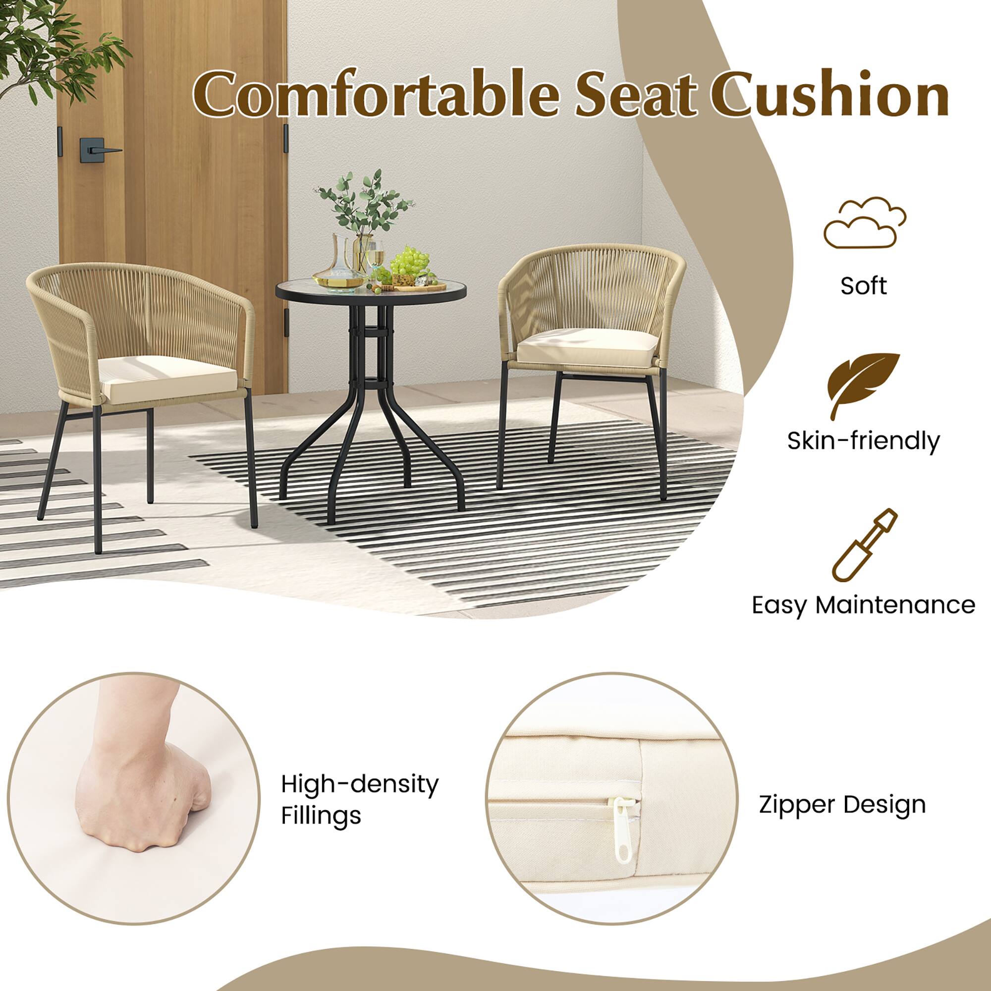 Comfortable Seat Cushion  
Soft  
Skin-friendly  
Easy Maintenance  
High-density Fillings  
Zipper Design