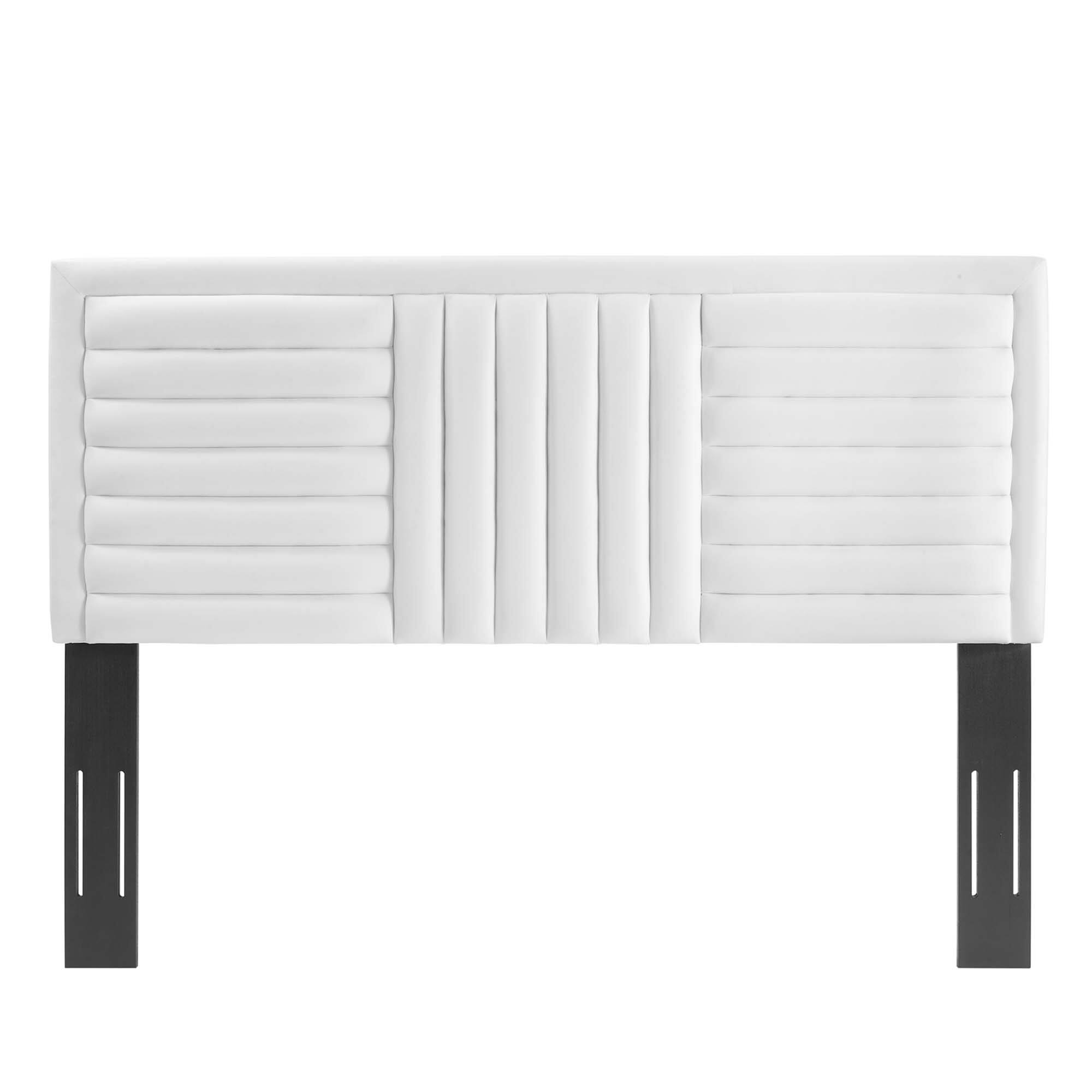 Left. Modway - Believe Channel Tufted Performance Velvet King/California King Headboard by Modway - White.