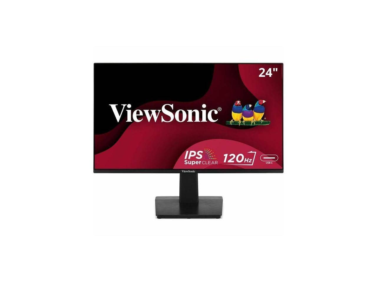 ViewSonic - VA2448-MHU 24" 1080p IPS Monitor, 120Hz, VRR, Eye Care, HDMI, VGA, USB-C - Black