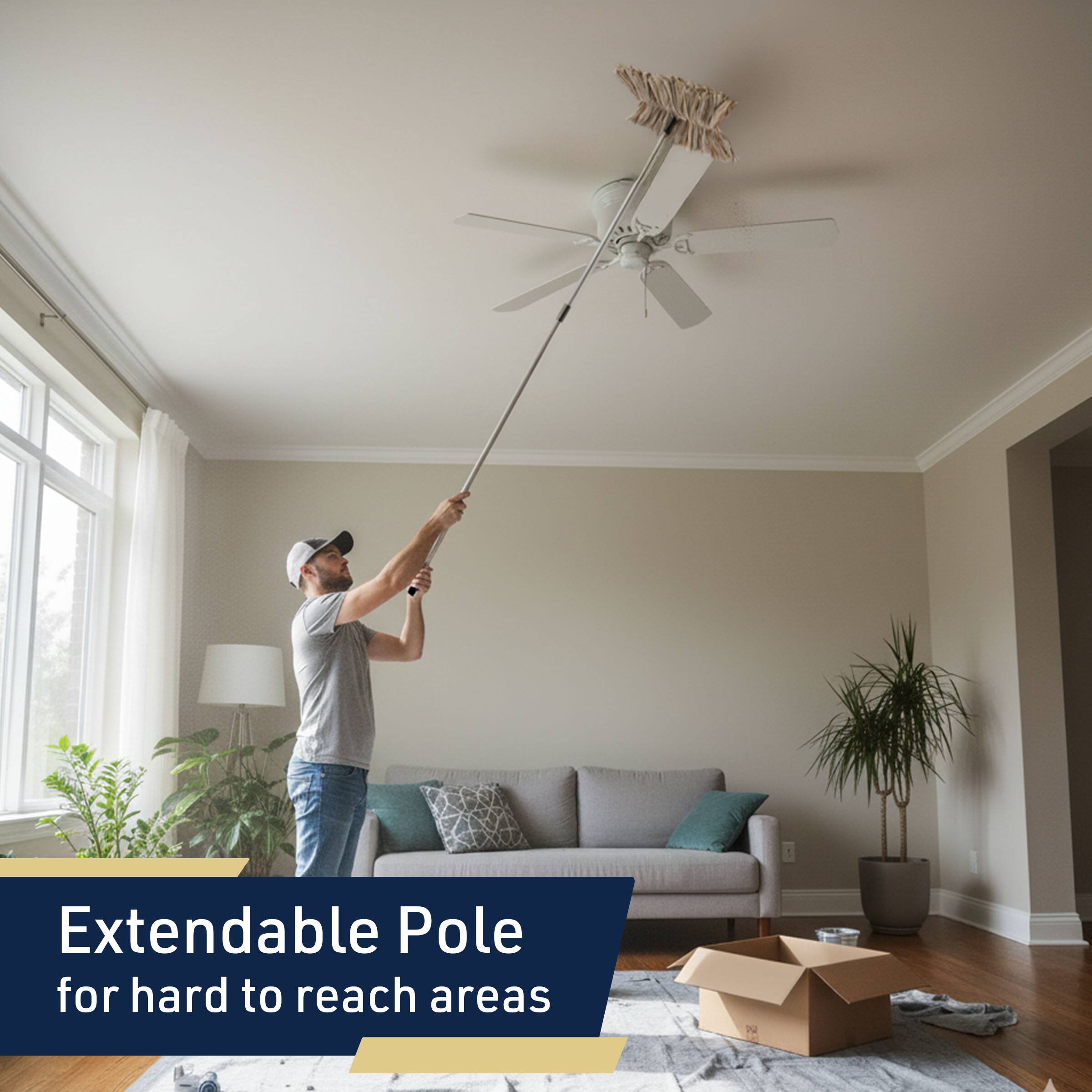 Extendable Pole for hard to reach areas