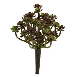 BreeBe - 7" Sedum Succulent Artificial Plant (Set of 8) - Green Burgundy