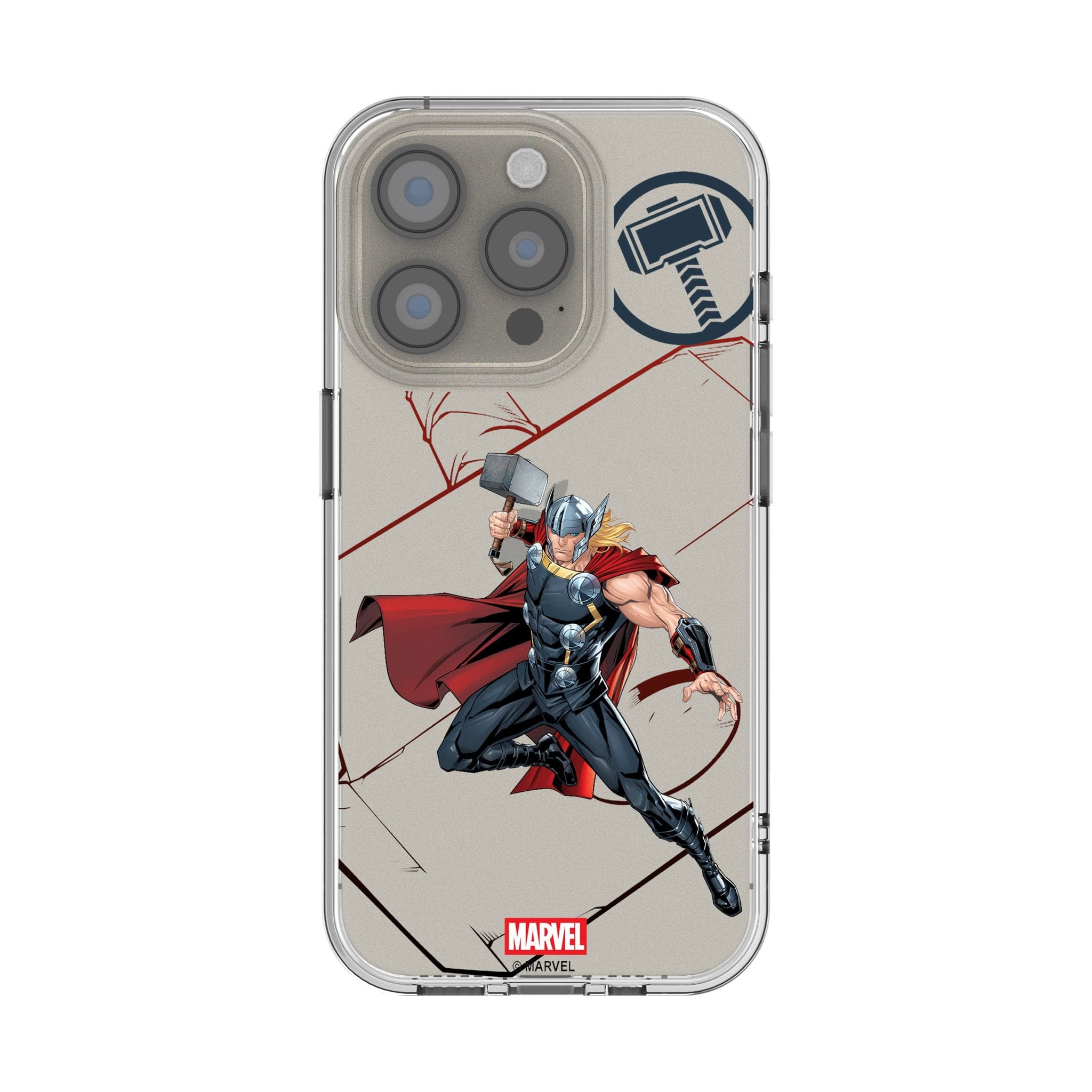 Keyscaper - Marvel MechLine Clear Phone Case - Apple iPhone 16 Plus - Thor