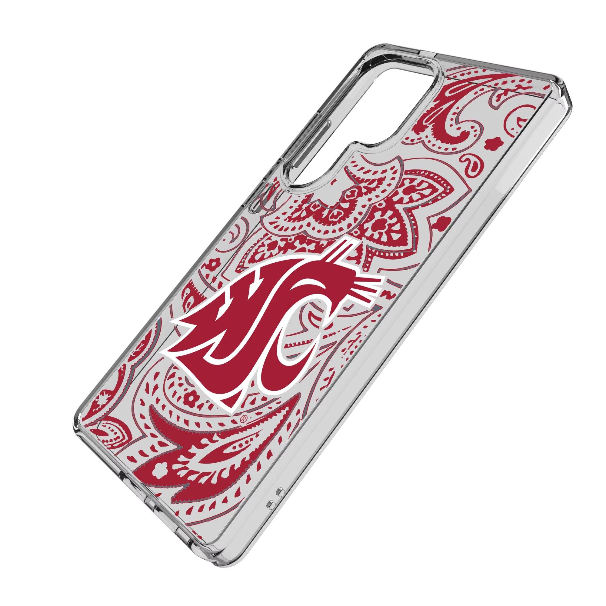 Alt View 1. Keyscaper - Washington State Cougars Paisley Galaxy Clear Case - S25 - Multicolor.