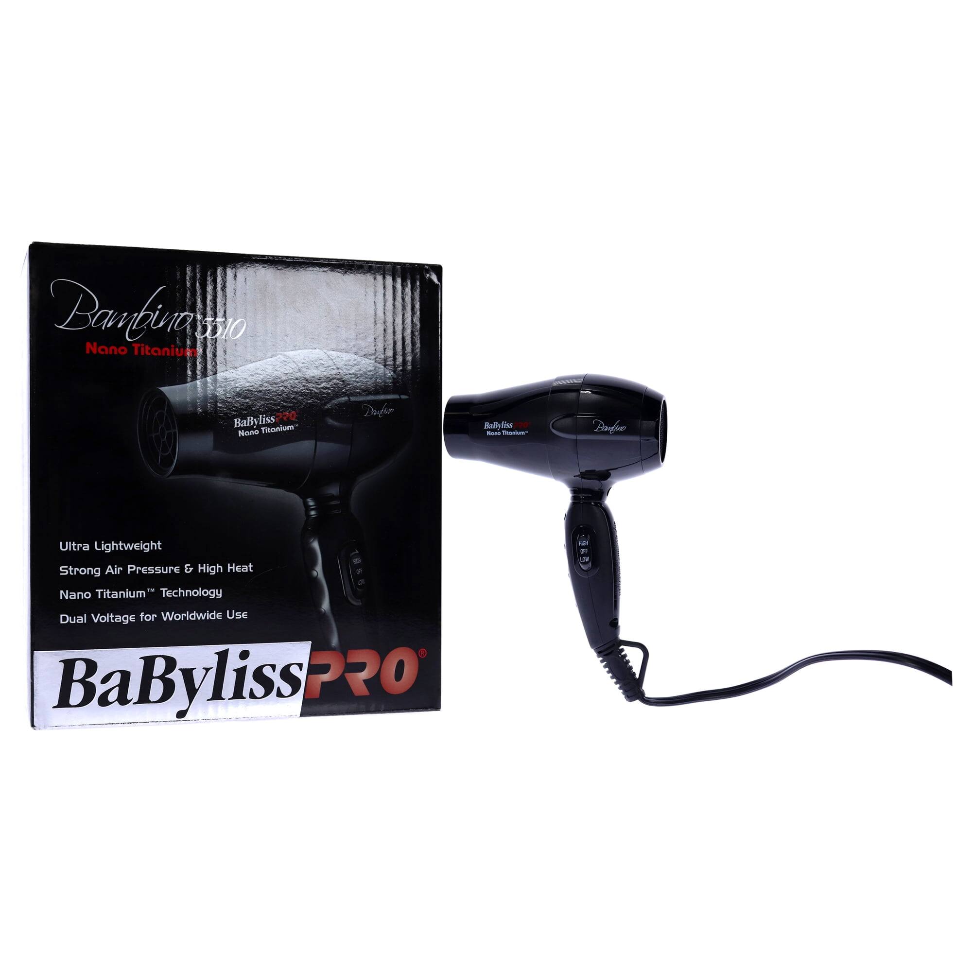Banbino Nano Titanium Co BaByliss7700 Poe Titomium Dafer Balyfon Se FO - - Dafee Ultra Lightweight Strong Air Pressure & High Heat Nano Titanium Technology Dual Voltage for Worldwide Use BaBylissPRO