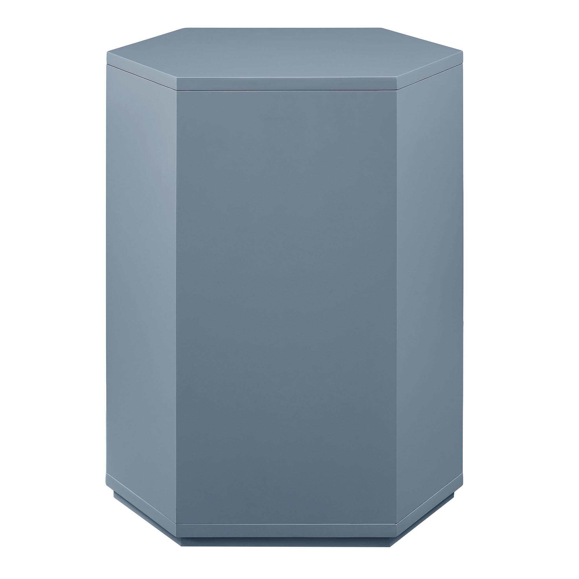Alt View 3. Modway - Kade Faceted Semi-Gloss Side Table by Modway - Stillwater Blue.