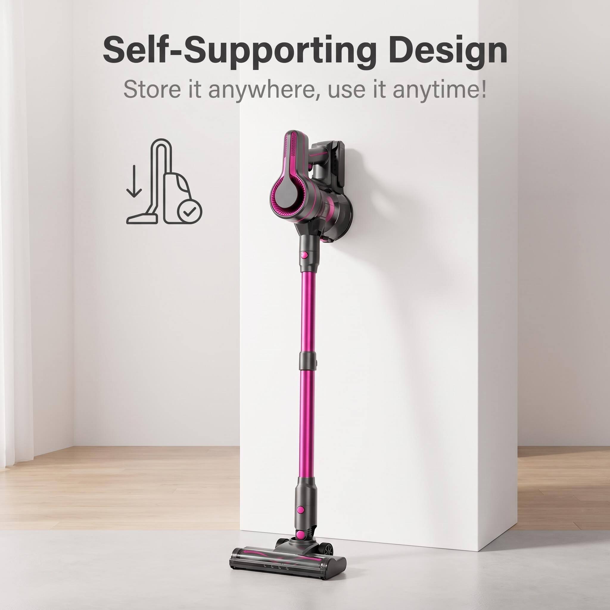 Self-Supporting Design  
Store it anywhere, use it anytime!