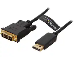 StarTech.com - DP2DVIMM3BS 3ft Active DP to DVI Cable - Black