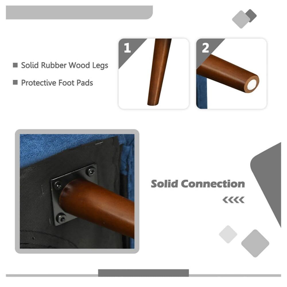 Solid Rubber Wood Legs  
Protective Foot Pads  
Solid Connection