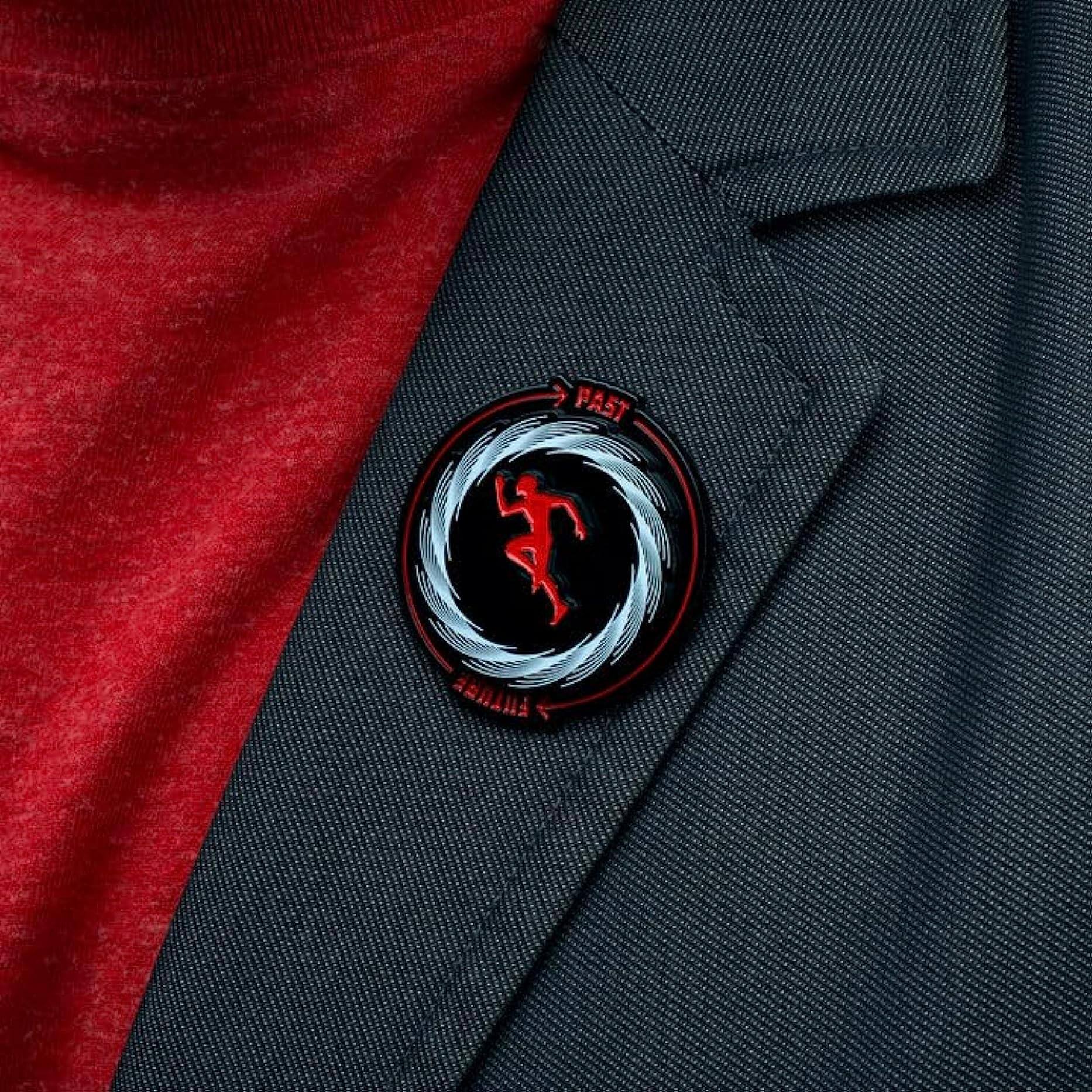 Alt View 1. DC Universe - DC Comics The Flash Spinning Enamel Collector Pin - Red.