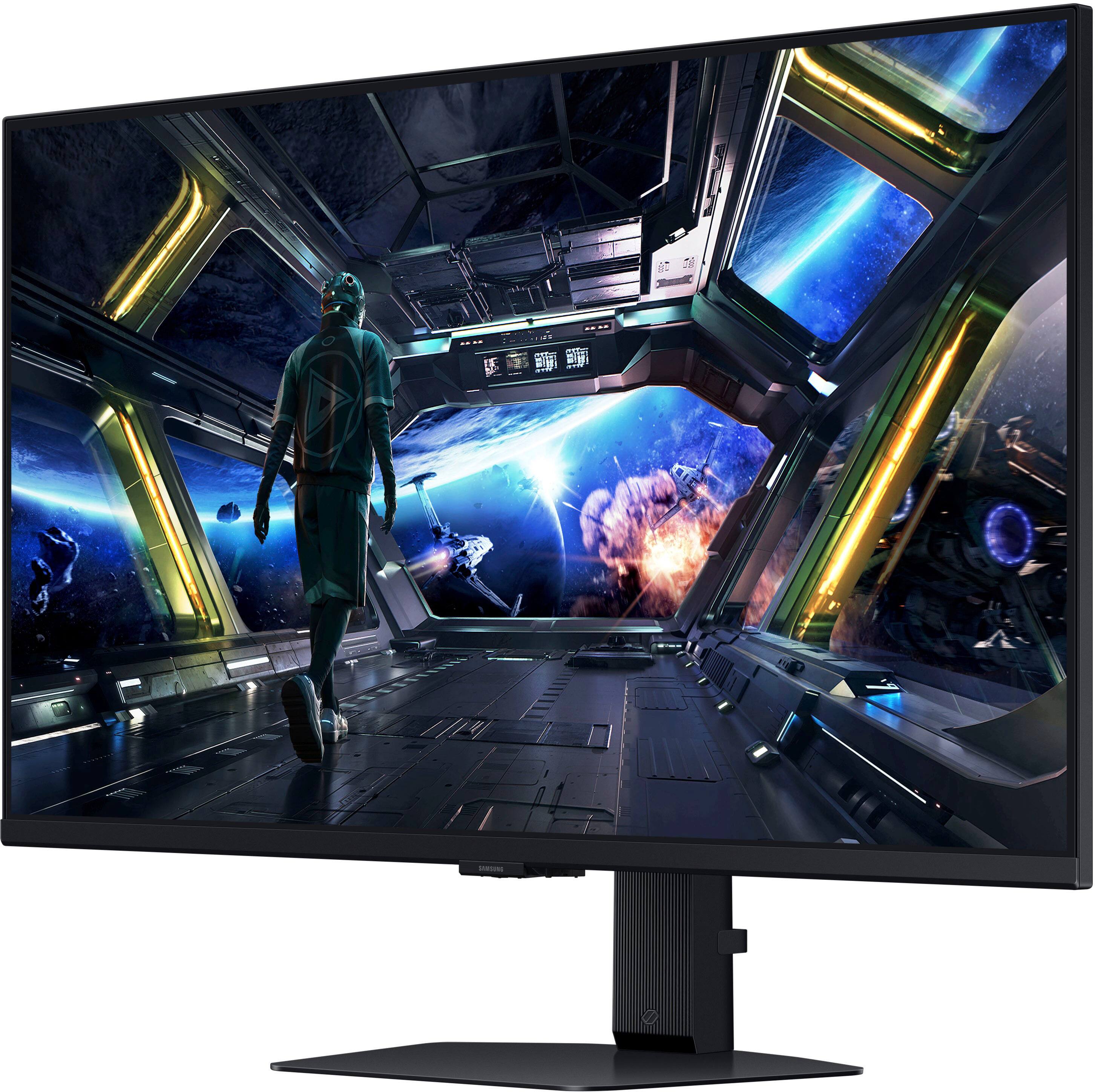 Alt View 12. Samsung - 32" Odyssey G7 (G70D) 4K UHD IPS AMD FreeSync Premium Pro and G-Sync Compatible Smart Gaming Monitor with HDR400 - Black.
