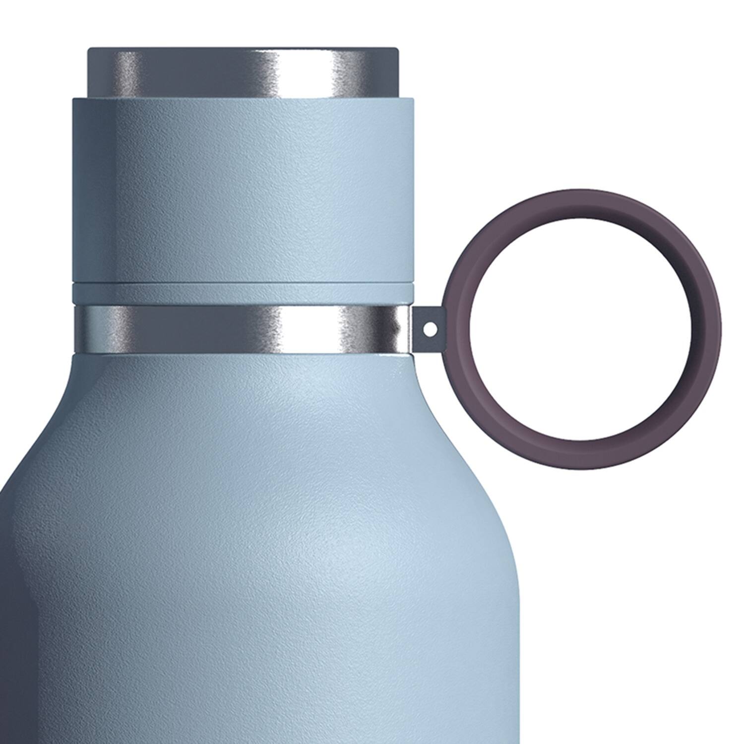 Back. Asobu - 33-Oz. Insulated Water Bottle with Removable Dog Bowl - Blue.