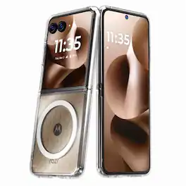 RomeTech - Hybrid Case with TPU Border for Motorola Razr+ (2025) - Clear