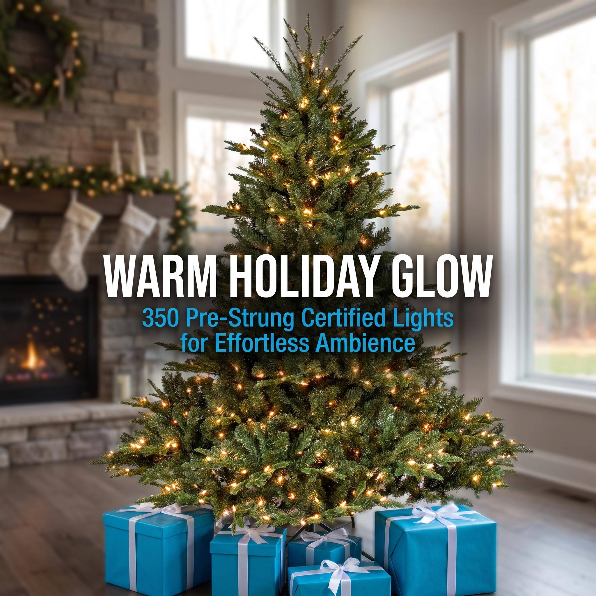 WARM HOLIDAY GLOW  
350 Pre-Strung Certified Lights for Effortless Ambience