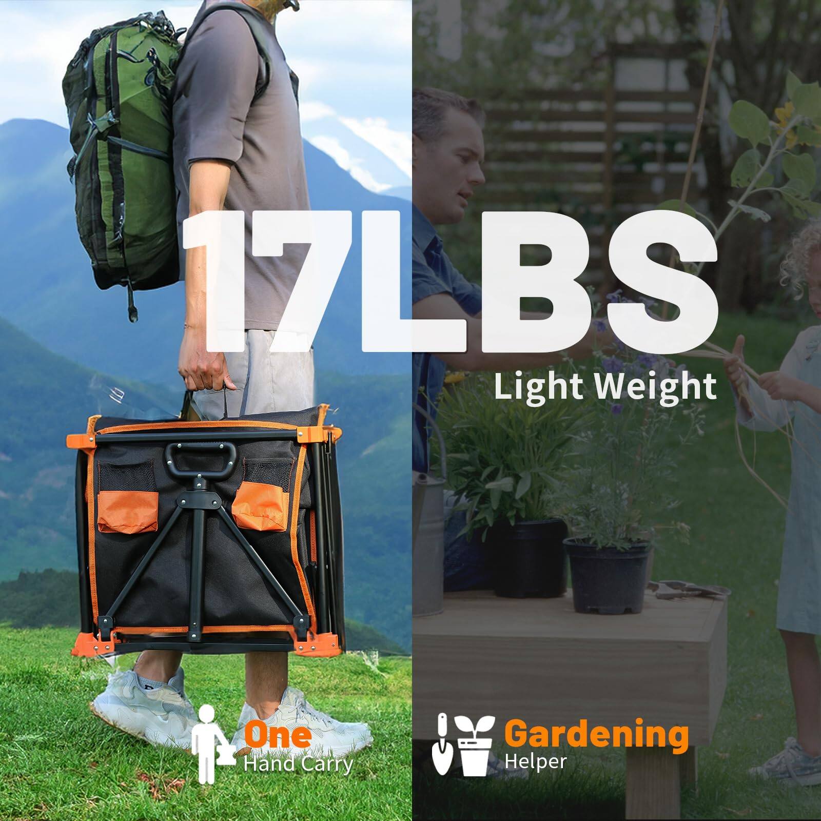 17 LBS Light Weight One Hand Carry Gardening Helper