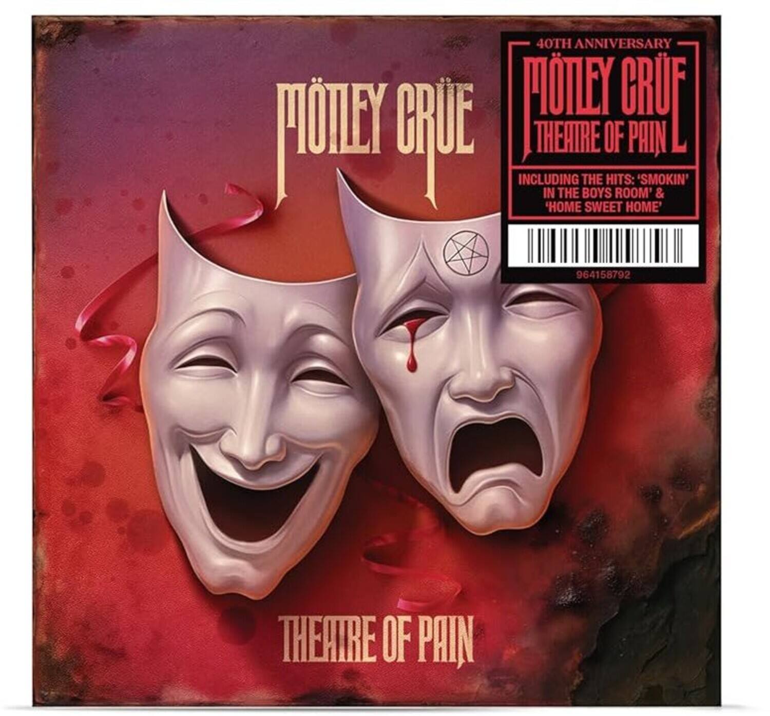 40th Anniversary  
MÖTLEY CRÜE  
THEATRE OF PAIN  
Including the hits: 'Smokin' in the Boys Room' & 'Home Sweet Home'  
964158792