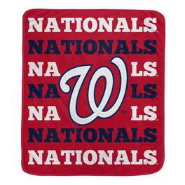 Pegasus - Washington Nationals 60'' x 70'' Repeat Refresh Wordmark Plush Blanket - Multicolor