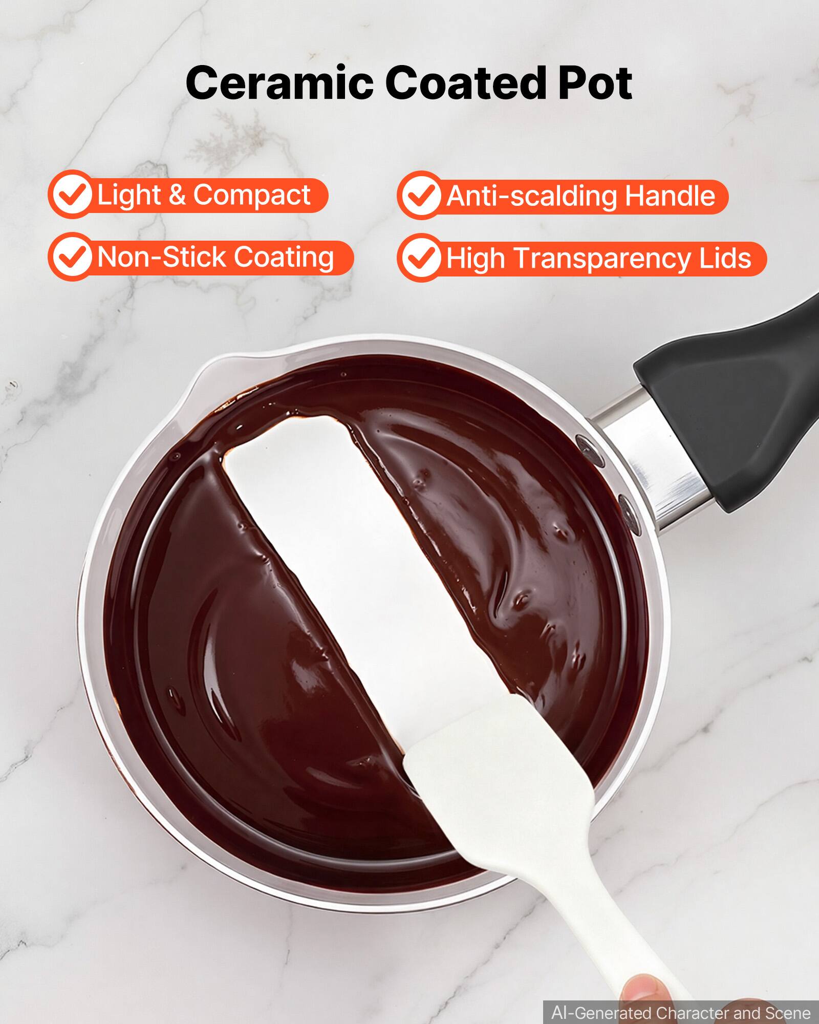 Ceramic Coated Pot

- Light & Compact
- Anti-scalding Handle
- Non-Stick Coating
- High Transparency Lids

AI-Generated Character and Scene