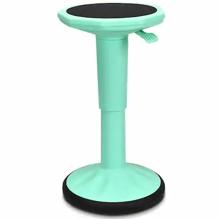 Front. Ecooso - Adjustable-Height Wobble Stool Chair for Standing Desk, Active Sitting Balance Seat, Office - Green.