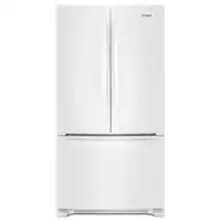 Whirlpool - 20 Cu. Ft. French Door Bottom Mount Counter-Depth Refrigerator - White - Front_Zoom