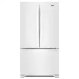 Whirlpool - 20 Cu. Ft. French Door Bottom Mount Counter-Depth Refrigerator - White