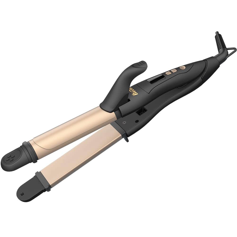 Reds Spade - Hair Straightener And Curler Professional Ceramic Flat Iron Ionic Curling Wand Temperature Adjustment - Default