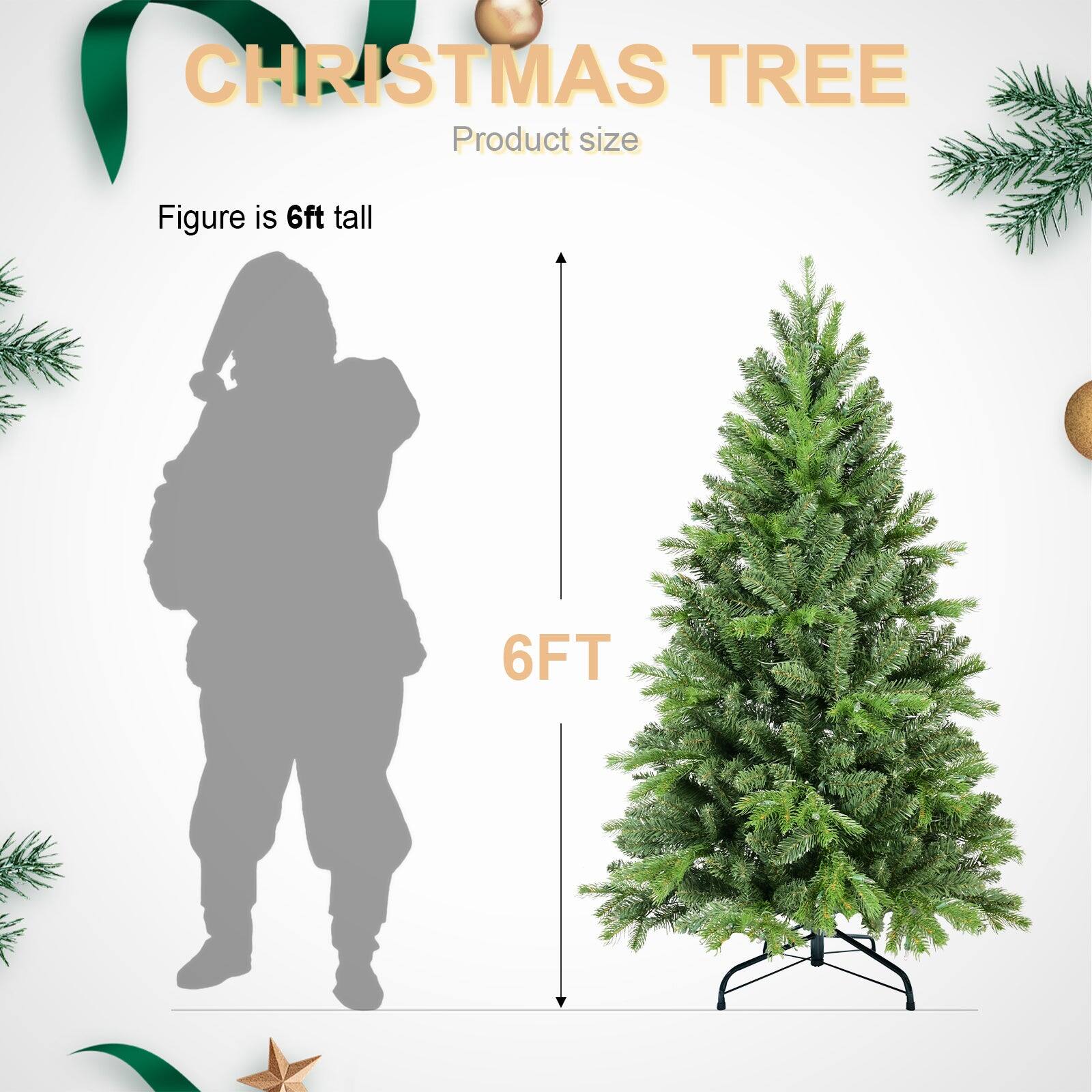 CHRISTMAS TREE  
Product size  

Figure is 6ft tall  

6FT