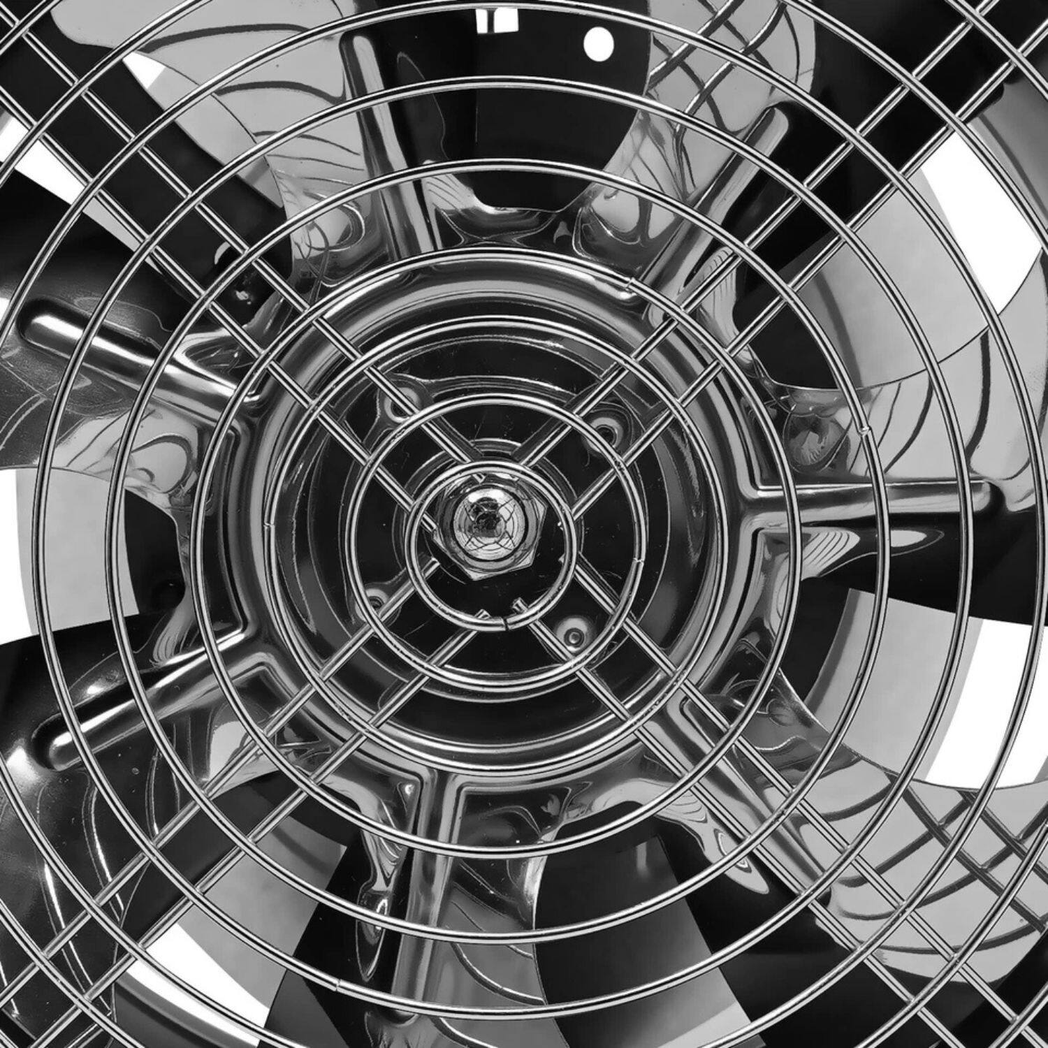 Left. Home Collection - 8" Portable Wall-Mount Kitchen Exhaust Ventilation Fan with Backdraft Damper.