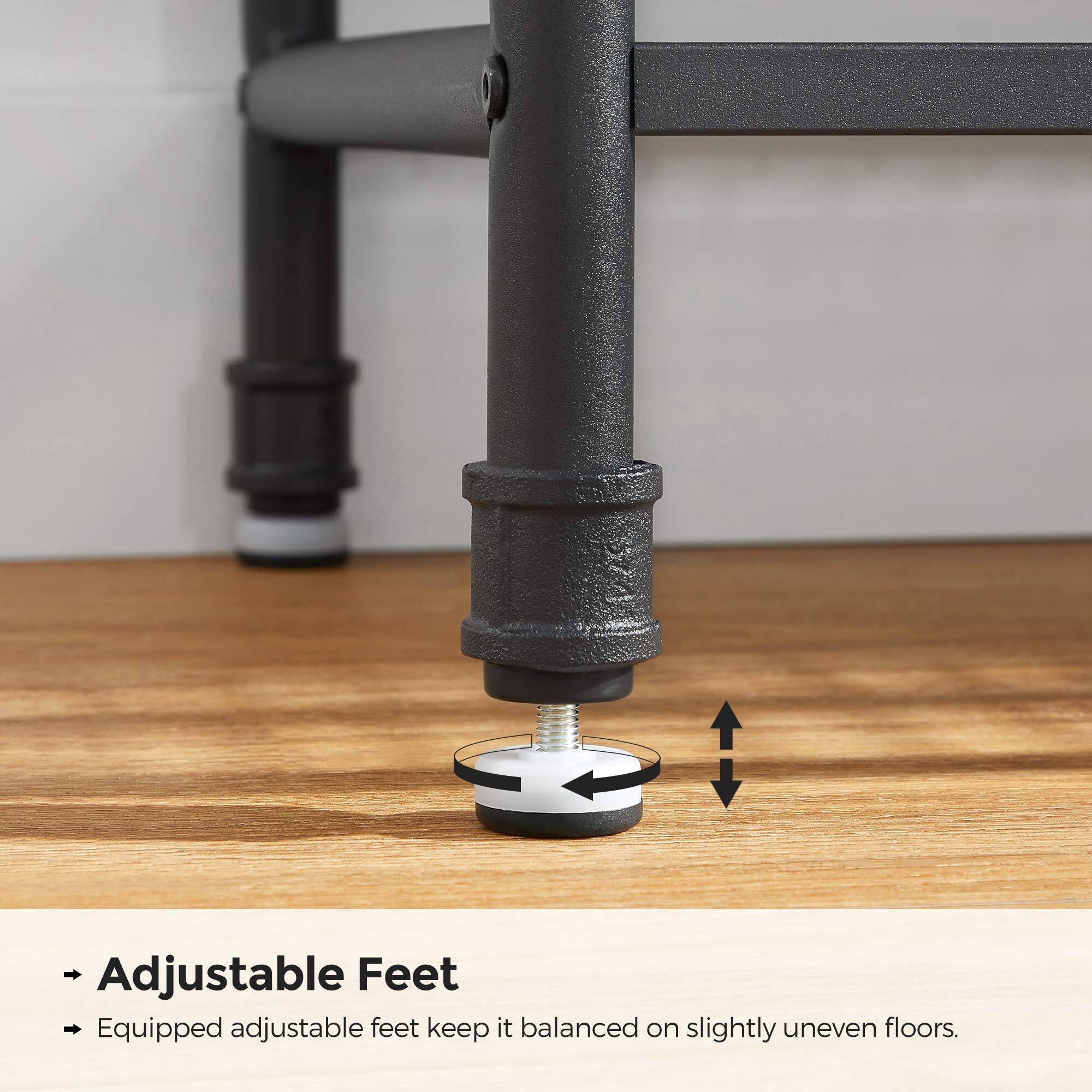 - Adjustable Feet
  - Equipped adjustable feet keep it balanced on slightly uneven floors.