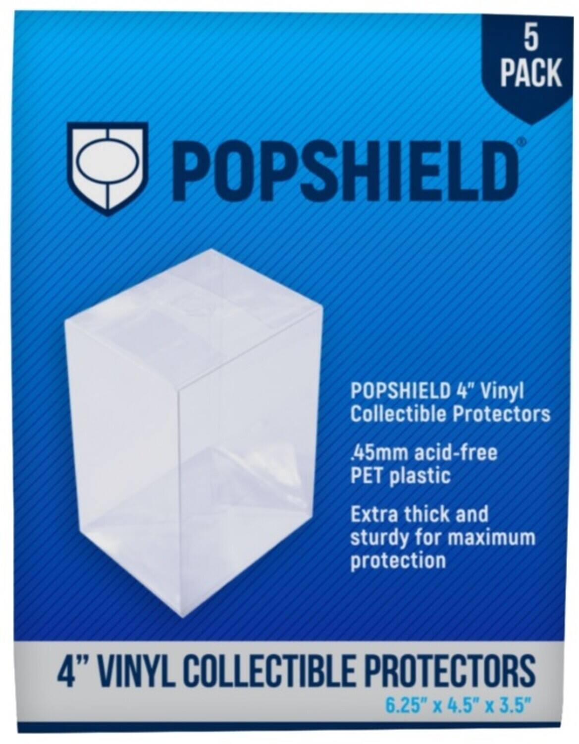 PopMarket - Popshield 4 Collectible Protectors - 5 Pack - Clear - COLLECTIBLES - Multicolor
