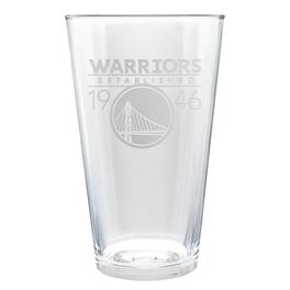 Great American Products - Golden State Warriors Etched 16oz. Rally Cry Pint Glass - Multicolor