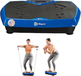 LifePro - HexaPlate Vibration Plate – Whole Body Exercise Machine with Magnetic Acupoints for Muscle Toning & Recovery - Blue