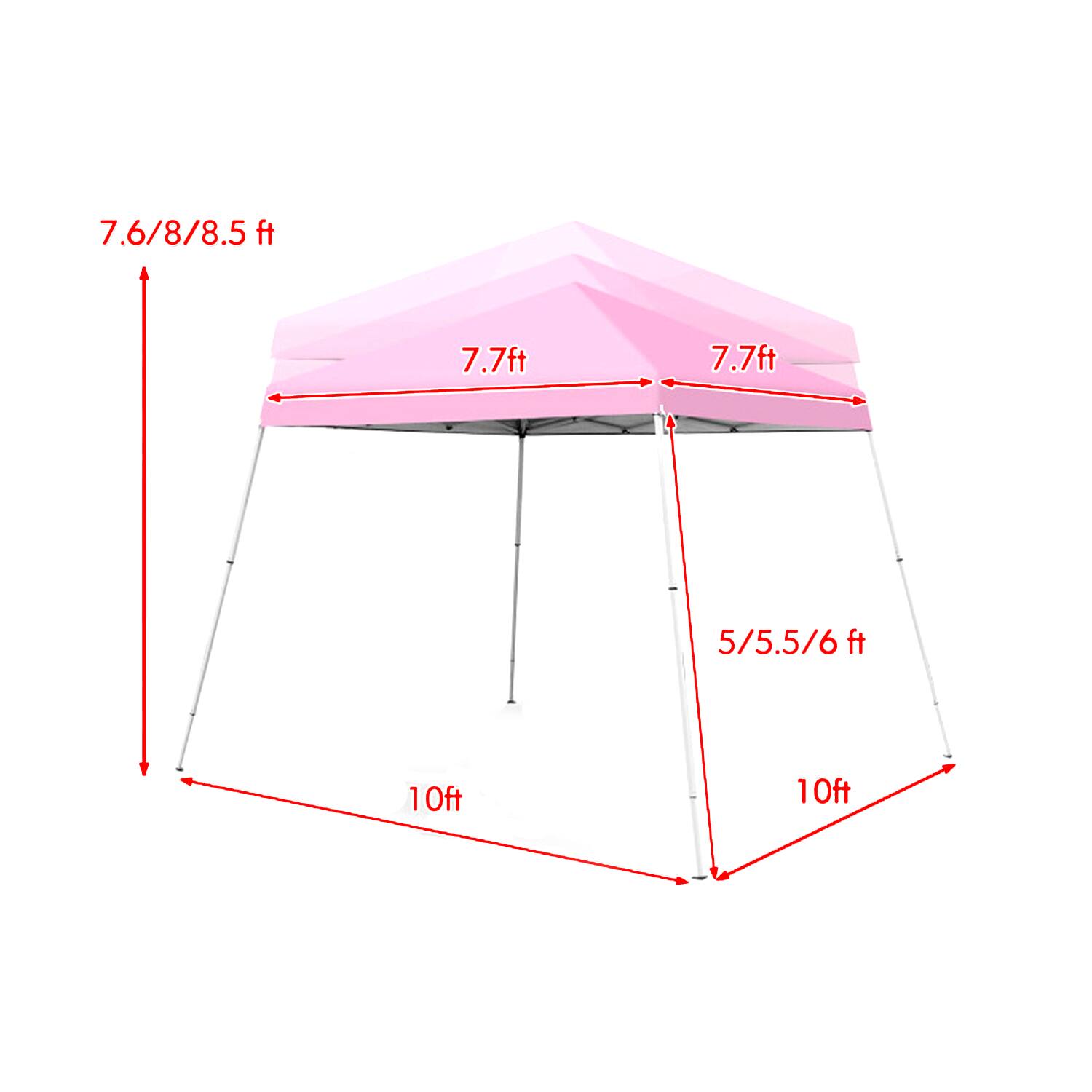 7.6/8/8.5 ft  
7.7 ft  
7.7 ft  
5/5.5/6 ft  
10 ft  
10 ft