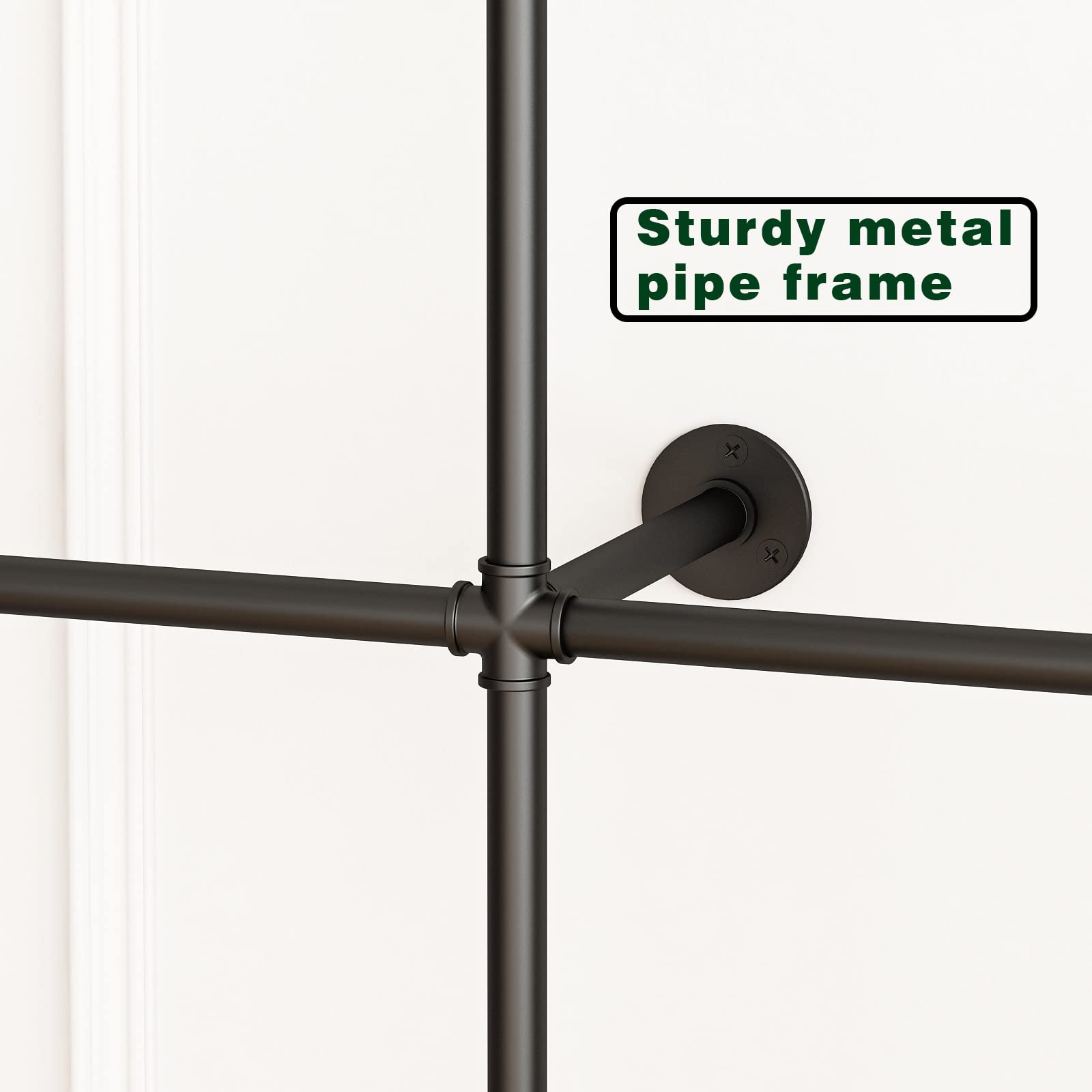 Sturdy metal pipe frame