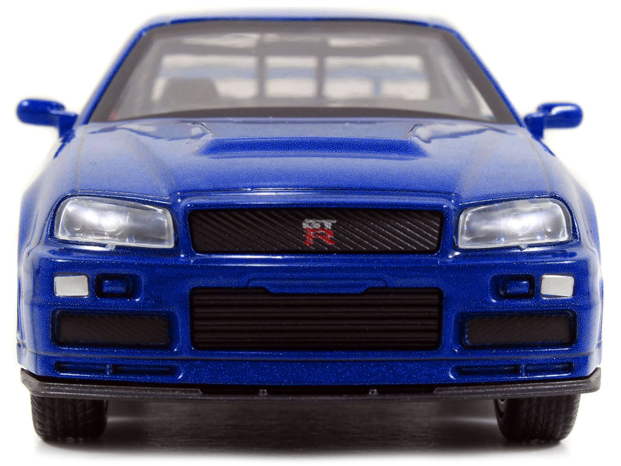 Back. Jada - Brian's Nissan Skyline GT-R R34 Blue "Fast & Furious" Movie 1/32 Diecast Car Model by Jada - Blue.