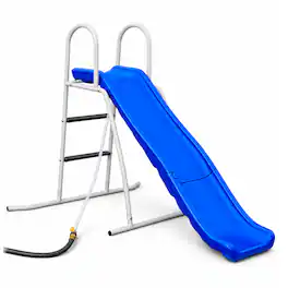 XDP Recreation - 6 Foot Water Wave Slide with Built In Adjustable Water Sprinkler - Blue, White