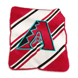 Logo Brands - Arizona Diamondbacks 50" x 60" Raschel Stripe Throw Blanket - Multicolor
